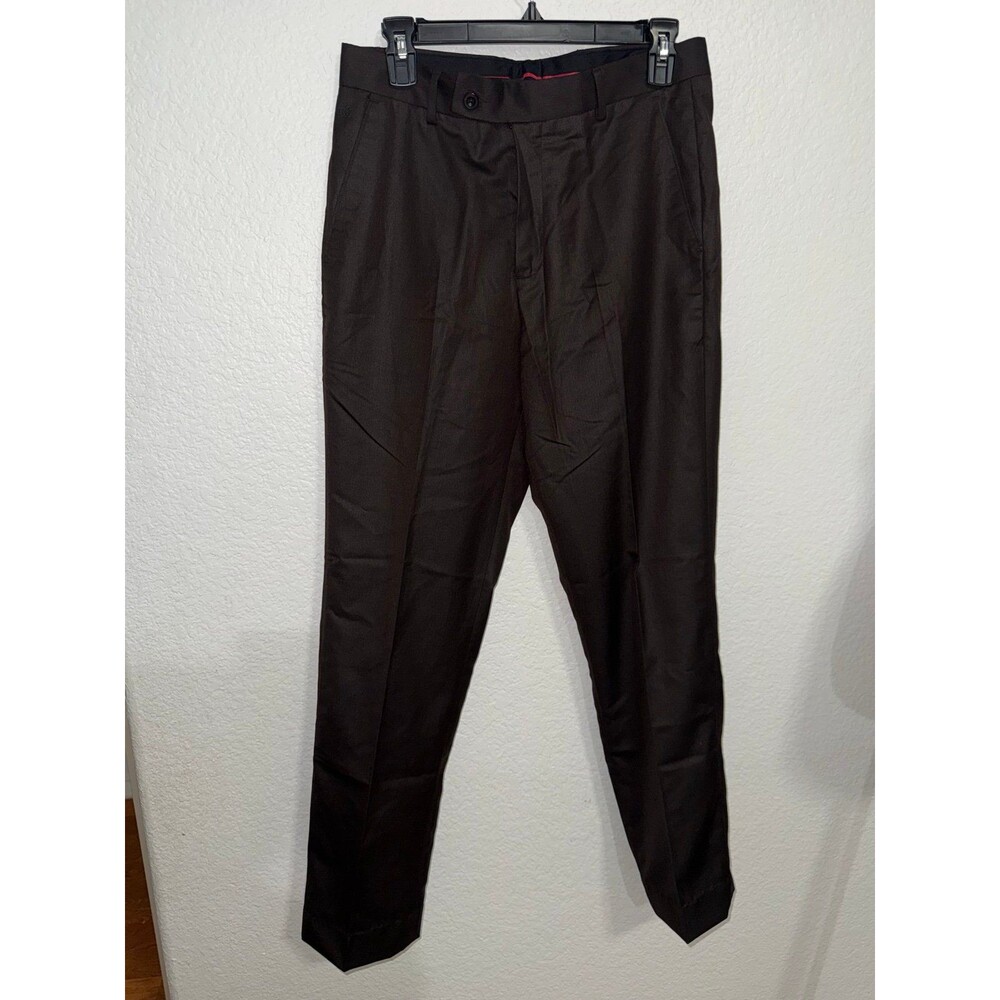 John Miller Men’s Dress Pants Brown Flat Front Slacks Waist 32x30